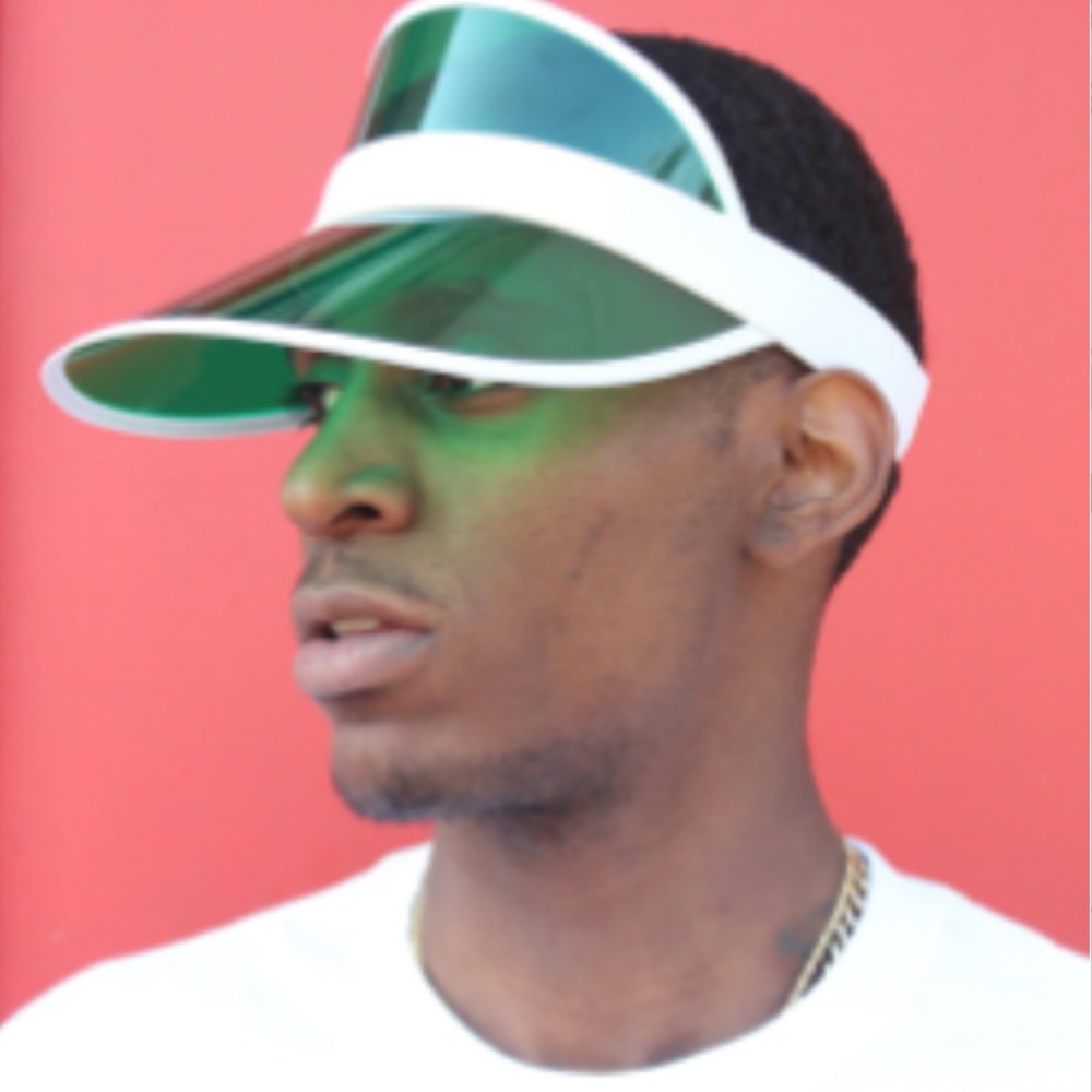 Green Visor, Plain Fashion PVC Visor Sun Hat